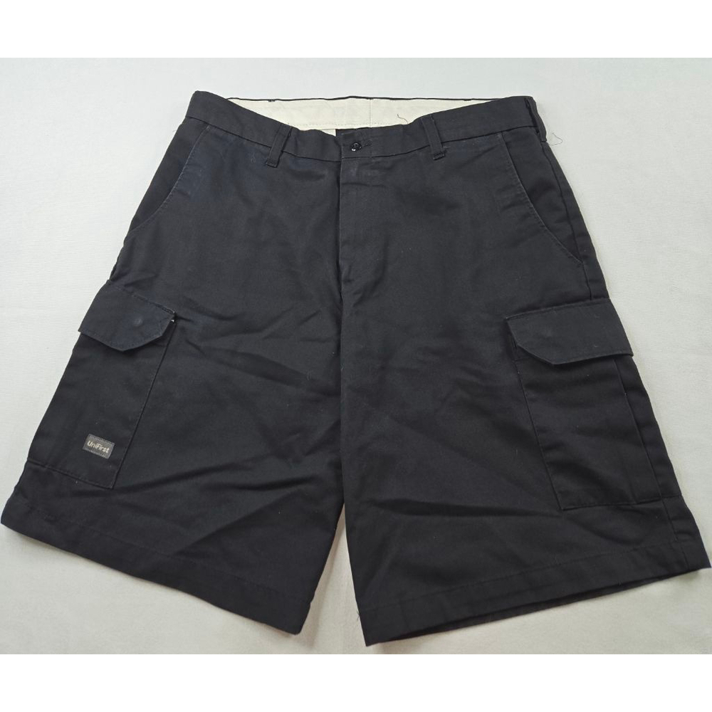 Men's UniFirst Black Cargo Shorts Waist 34